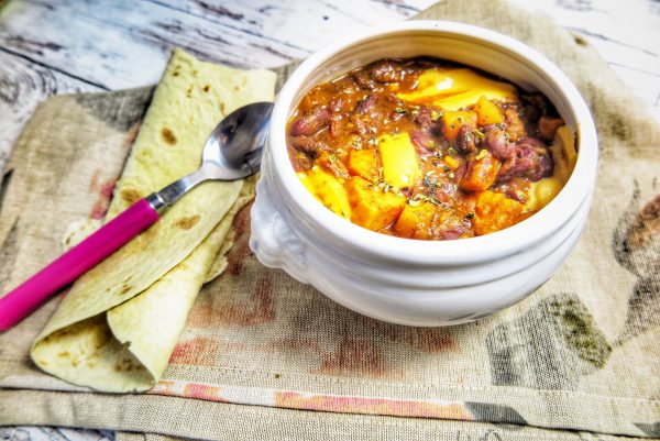 Veganes Kürbis Süßkartoffel Chili