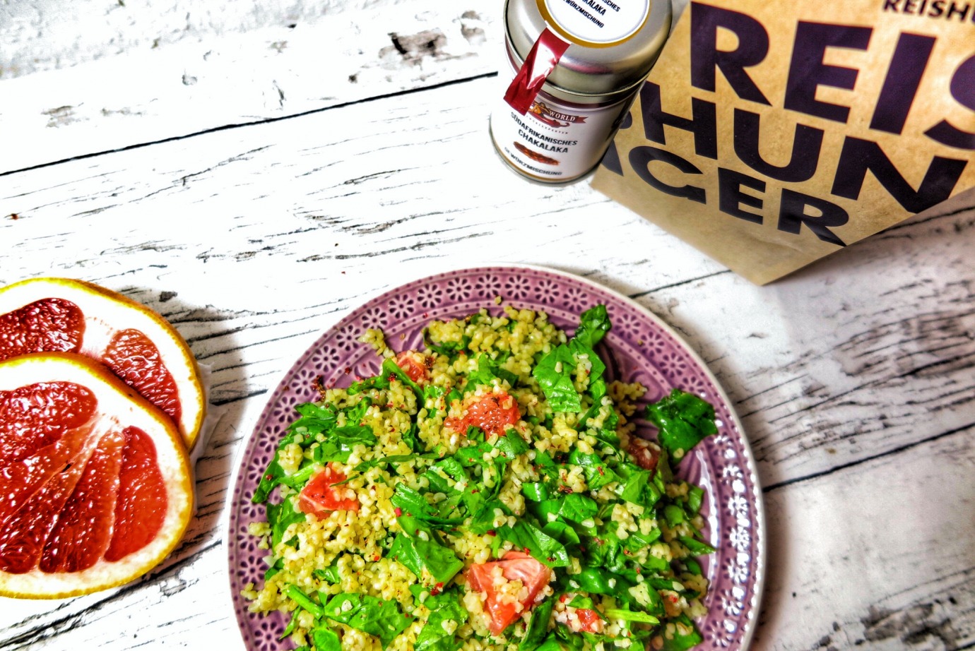 Grapefruit-Bulgur Salat, vegan