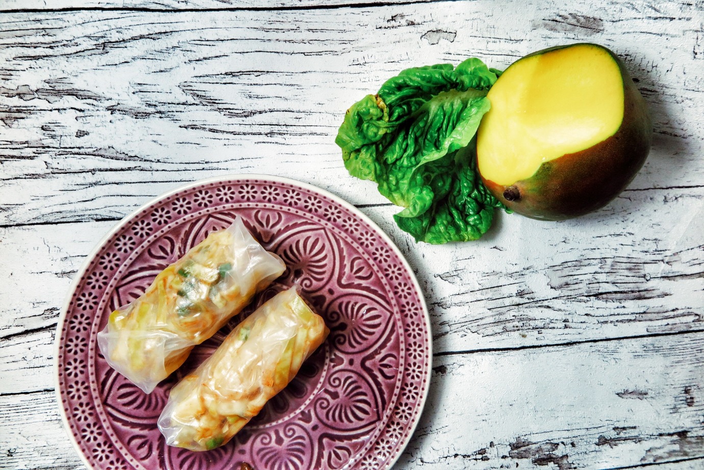 Summer Rolls mit Mango und Kimchi